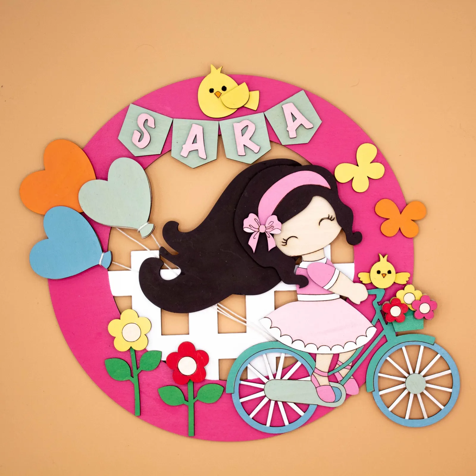 Quadro bimba in bici